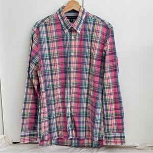 Tommy Hilfiger Multicolor Plaid Casual Button Down Shirt